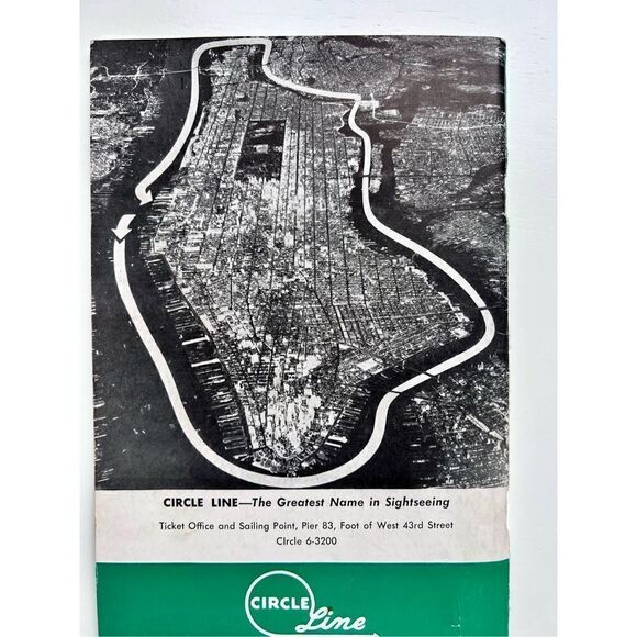 VTG 1959 Around Manhattan Island CIRCLE LINE Cruise Guide New York City - Picture 3 of 8